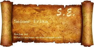 Seiner Erika névjegykártya