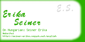 erika seiner business card